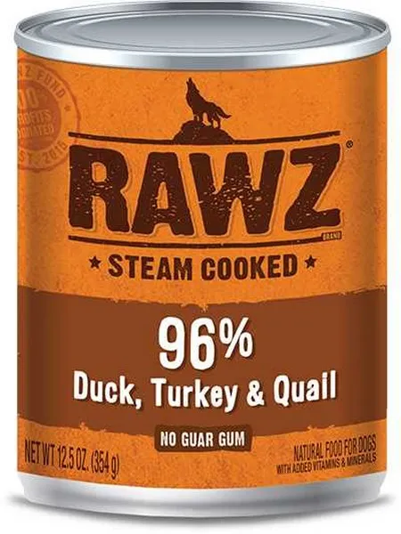 12/12.5 oz. Rawz Dog Duck/Turkey/Quail - Food